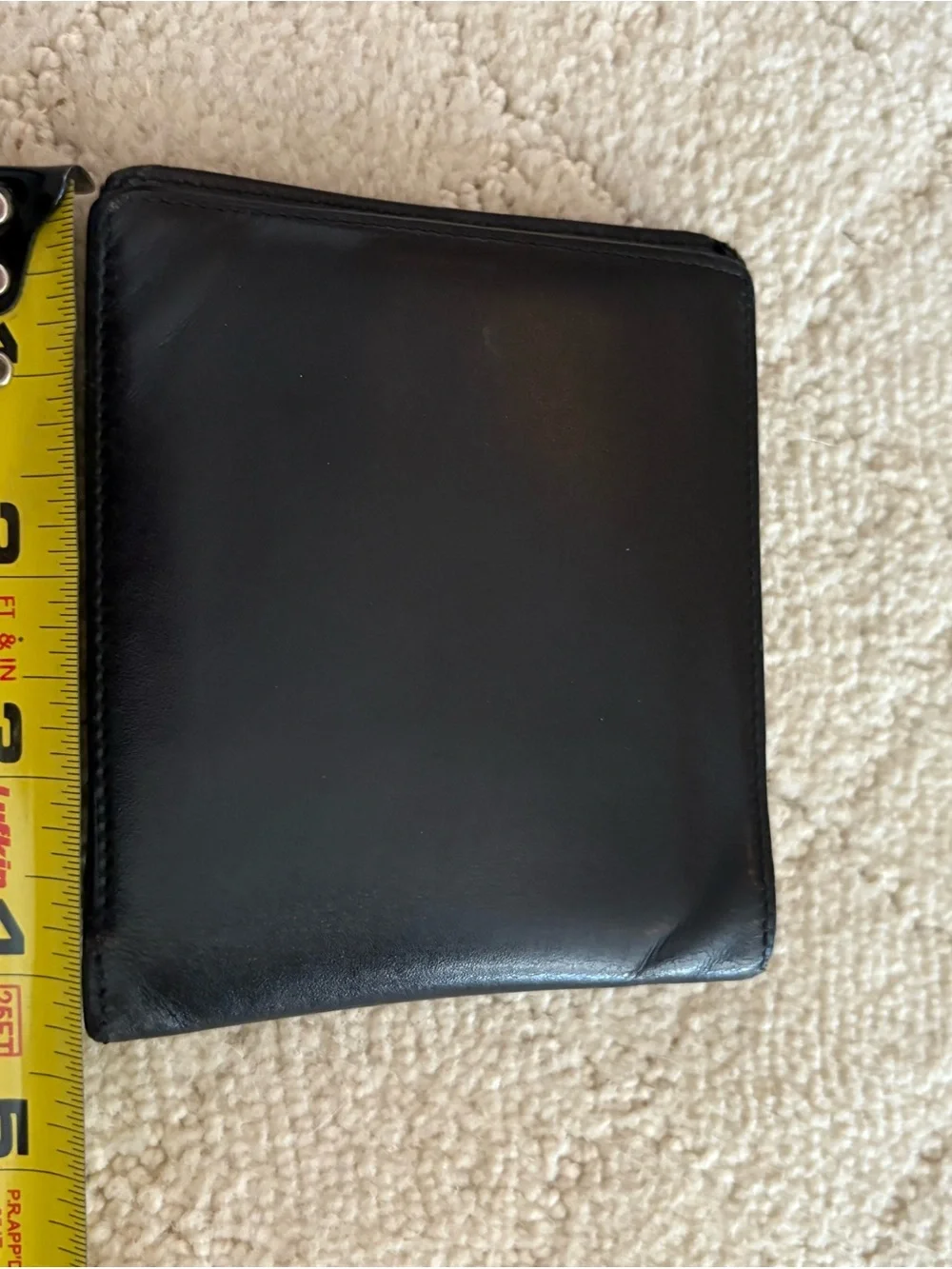 Cartier Black Leather Bi-Fold Wallet with Gold Logo